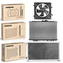 3 Pcs Radiator & AC Condenser & Cooling Fan Kit
