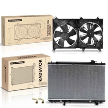 2 Pcs Radiator & Cooling Fan Assembly Kit for Toyota Highlander 2004-2007 L4 2.4L Automatic