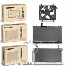 3 Pcs Radiator & AC Condenser & Cooling Fan Kit