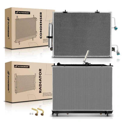 Radiator & AC Condenser Cooling Kit for 2001-2002 Mitsubishi Montero