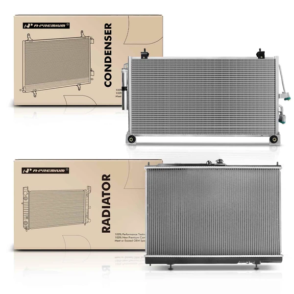 Radiator & AC Condenser Cooling Kit for Mitsubishi Outlander 2003-2006 L4 2.4L