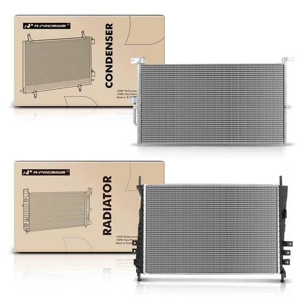 Radiator & AC Condenser Cooling Kit for 2002-2008 Jaguar X-Type
