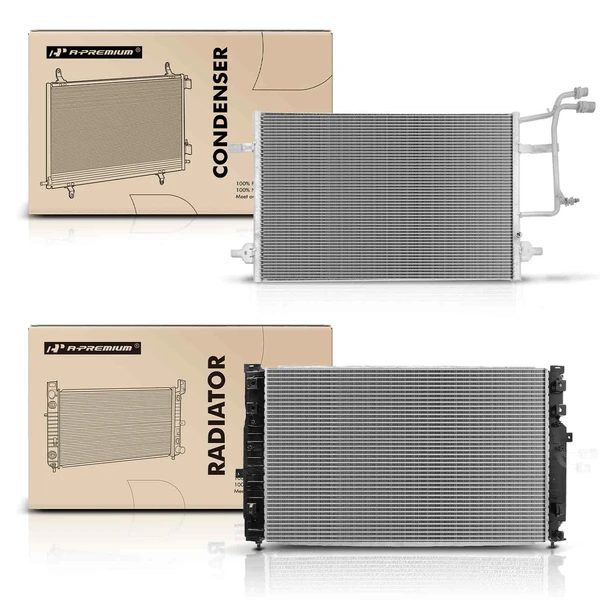 Radiator & AC Condenser Cooling Kit for 1998-2001 Audi A4