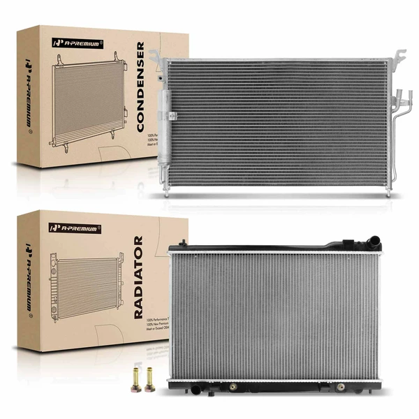 Radiator & AC Condenser Cooling Kit for INFINITI FX45 2003-2008 4.5L Automatic