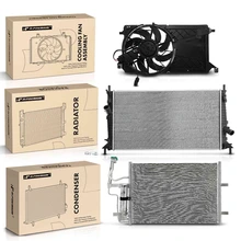3 Pcs Radiator & AC Condenser & Cooling Fan Kit