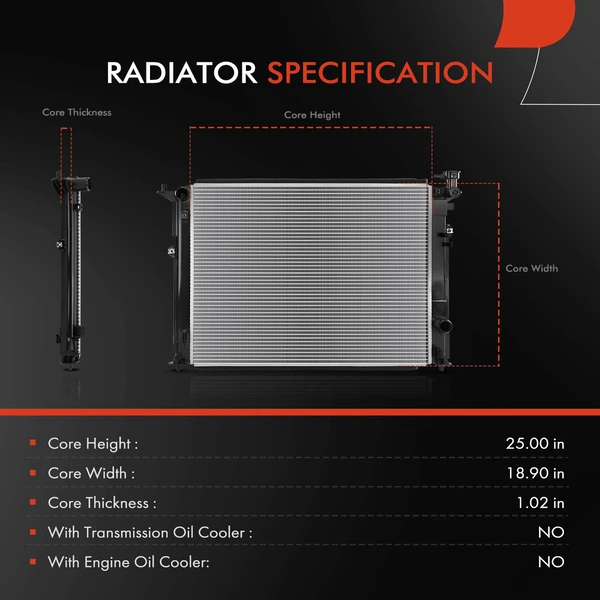 A-Premium APRAD2825 Radiator