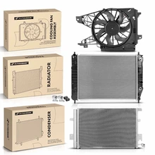 3 Pcs Radiator & AC Condenser & Cooling Fan Kit