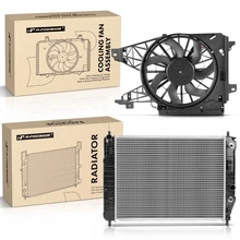 2 Pcs Radiator & Cooling Fan Assembly Kit