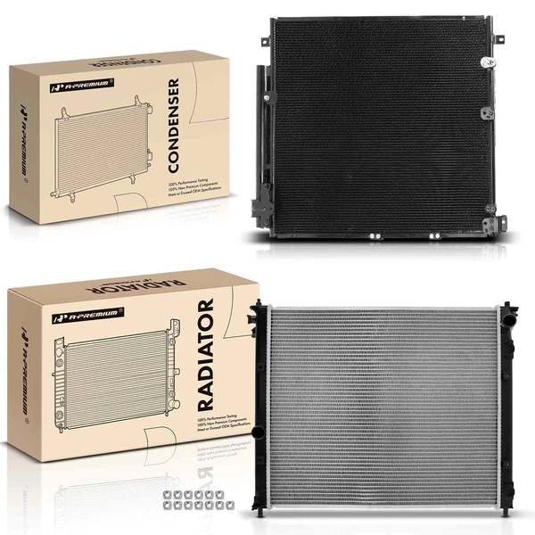Radiator & AC Condenser Cooling Kit for Cadillac STS 2006-2009 V8 4.4L