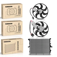 3 Pcs Radiator & Cooling Fan Assembly Kit for 2009-2013 Audi Q7
