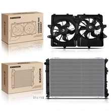 2 Pcs Radiator & Cooling Fan Assembly Kit