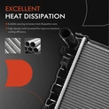 Aluminum Radiator for 2006 Chrysler Voyager 3.3L V6