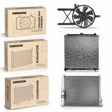 3 Pcs Radiator & AC Condenser & Cooling Fan Kit