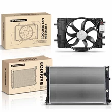2 Pcs Radiator & Cooling Fan Assembly Kit