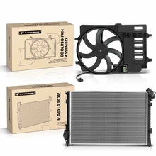 2 Pcs Radiator & Cooling Fan Assembly Kit