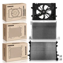 3 Pcs Radiator & AC Condenser & Cooling Fan Kit