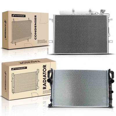 Radiator & AC Condenser Cooling Kit for 2006-2009 Mercedes-Benz E350
