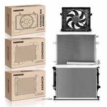 3 Pcs Radiator & AC Condenser & Cooling Fan Kit