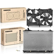 2 Pcs Radiator & Cooling Fan Assembly Kit
