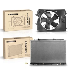 2 Pcs Radiator & Cooling Fan Assembly Kit