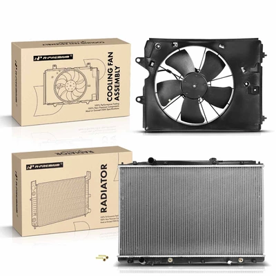 2 Pcs Radiator & Cooling Fan Assembly Kit