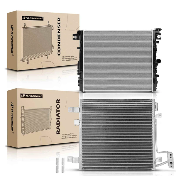 Radiator & AC Condenser Cooling Kit for Jeep Wrangler 2007-2011