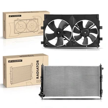 2 Pcs Radiator & Cooling Fan Assembly Kit