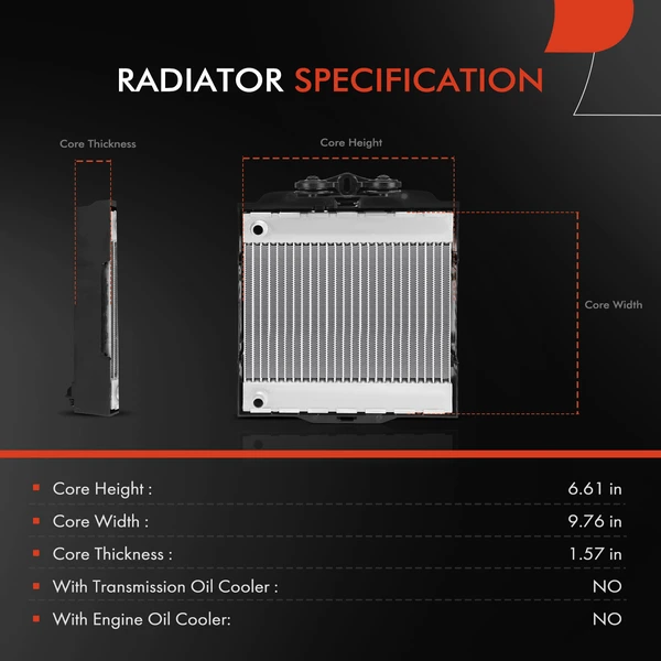 Radiator for BMW E39 E60 E39 528i xDrive 528i 535d 535i 535i GT 535i GT xDrive