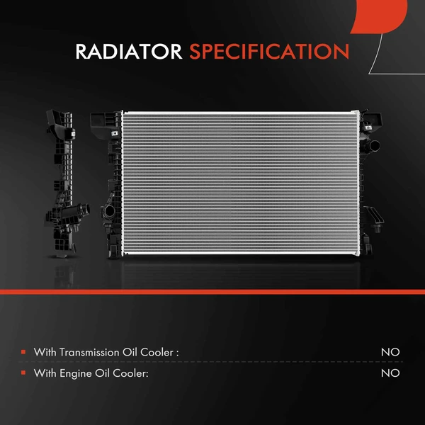 Radiator without Oil Cooler for Ford Expedition 2022-2024 F-150 2021-2023 Lincoln