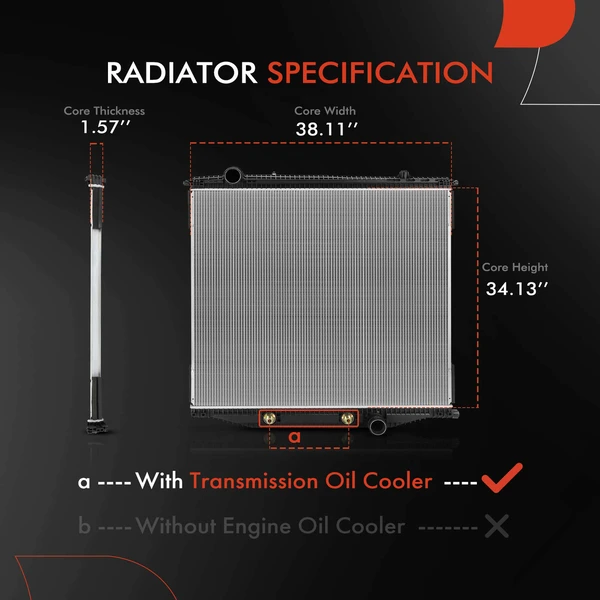 Radiator for International Harvester LT625 2017-2023