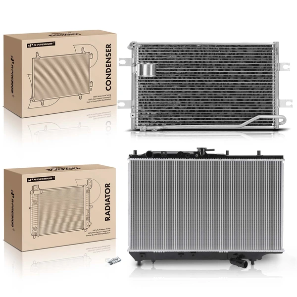Radiator & AC Condenser Cooling Kit for 1990-1994 Mazda 323