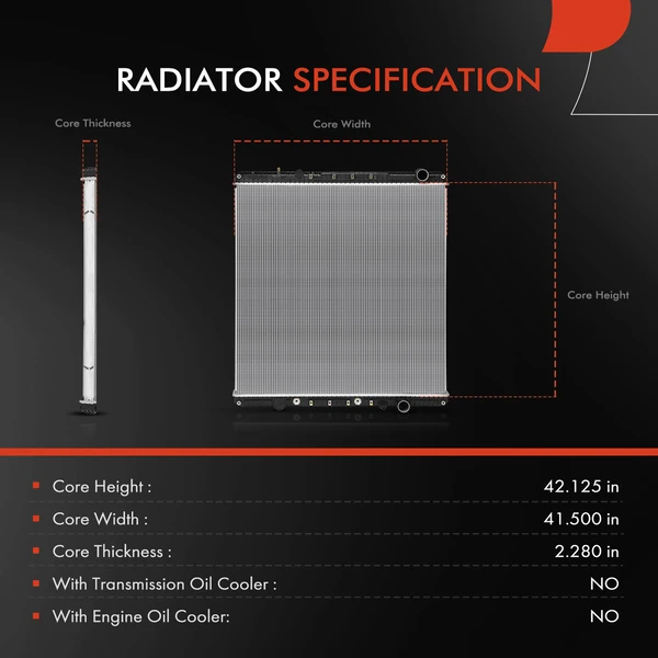 Radiator for Freightliner Cascadia 2012-2015 Coronado 2013-2015
