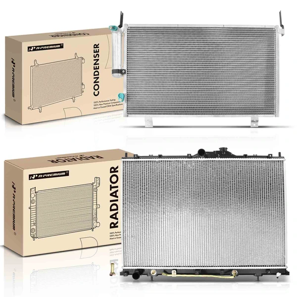 Radiator & AC Condenser Cooling Kit for Mitsubishi Endeavor 2006 with Tow Package