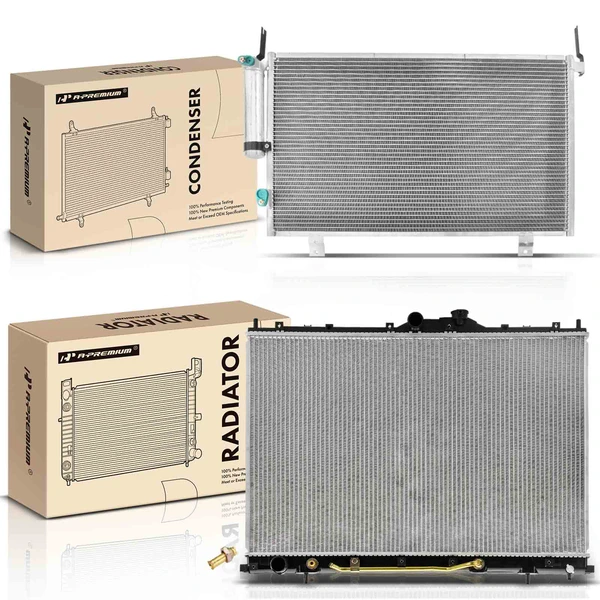 Radiator & AC Condenser Cooling Kit for 2007-2008 2010-2011 Mitsubishi Endeavor