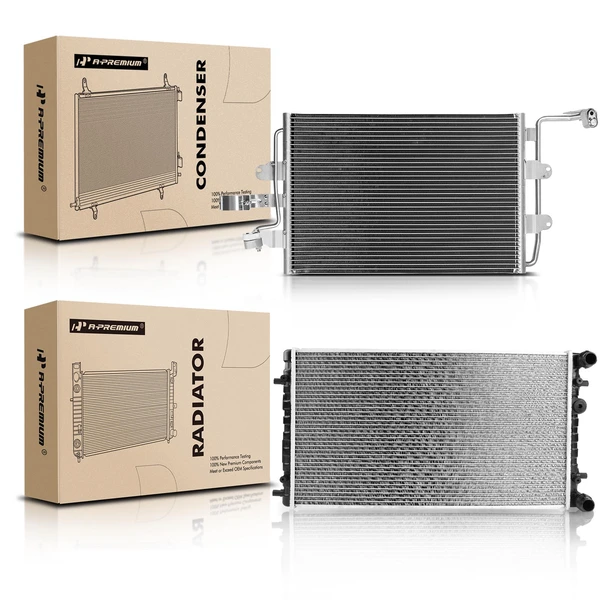 Radiator & AC Condenser Cooling Kit for 1998-2006 Volkswagen Beetle