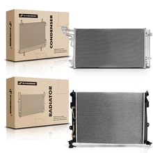 Radiator & AC Condenser Cooling Kit for Hyundai Genesis 2009-2010 V6 3.8L