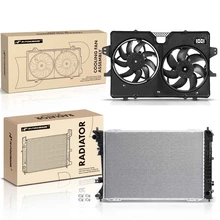 2 Pcs Radiator & Cooling Fan Assembly Kit for 2008-2012 Ford Escape