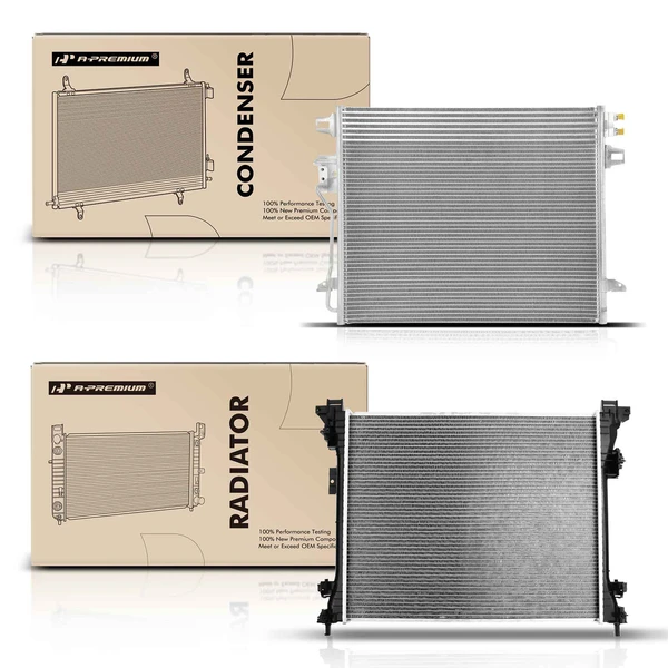 Radiator & AC Condenser Cooling Kit for 2008-2016 Chrysler Town & Country