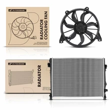 2 Pcs Radiator & Cooling Fan Assembly Kit