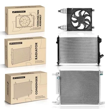3 Pcs Radiator & AC Condenser & Cooling Fan Kit
