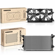 2 Pcs Radiator & Cooling Fan Assembly Kit