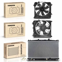 3 Pcs Radiator & Cooling Fan Assembly Kit for 2011-2016 Honda CR-Z