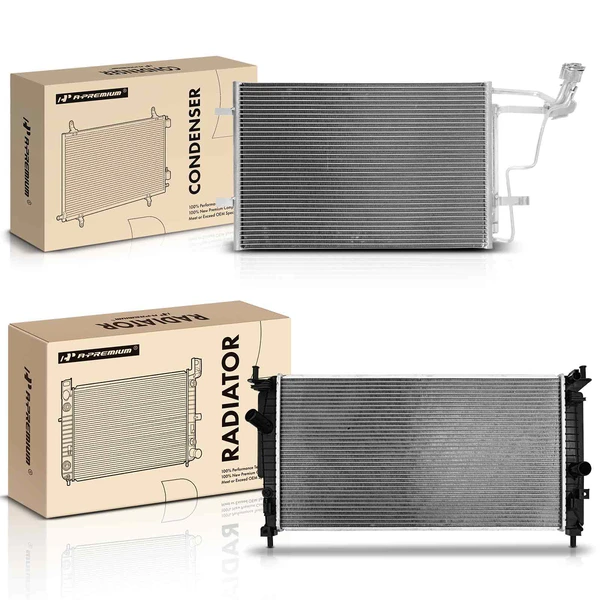 Radiator & AC Condenser Cooling Kit for Mazda 3 2010-2013 2.0L Sedan