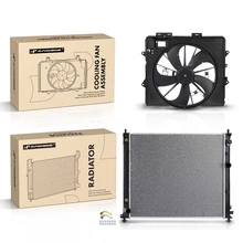 2 Pcs Radiator & Cooling Fan Assembly Kit for 2009 Cadillac SRX 3.6L V6
