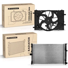 2 Pcs Radiator & Cooling Fan Assembly Kit