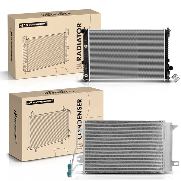 Radiator & AC Condenser Cooling Kit for Ford Fusion 10-12 Mercury Milan 10-11