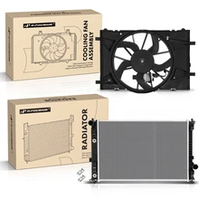 2 Pcs Radiator & Cooling Fan Assembly Kit