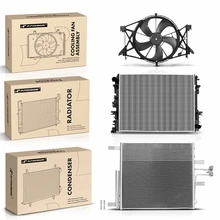3 Pcs Radiator & AC Condenser & Cooling Fan Kit