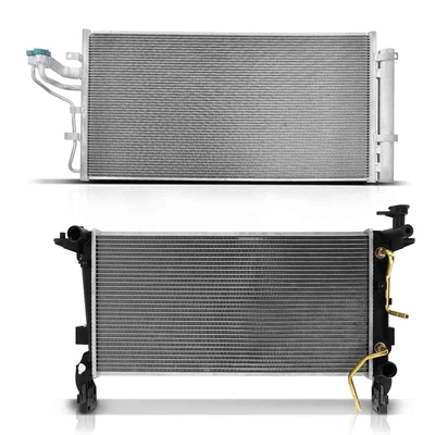 2 Pcs Radiator & AC Condenser Cooling Kit
