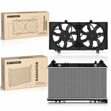2 Pcs Radiator & Cooling Fan Assembly Kit for 2010-2011 Chevrolet Camaro